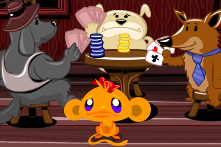 Monkey GO Happy: Stage 407 — Dogs Playing Poker & Corona Virus