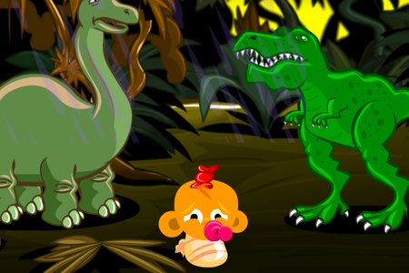 Monkey GO Happy: Stage 471 — Dinosaurs