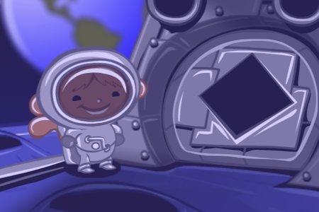 Monkey GO Happy: Stage 635 — Moon Colony