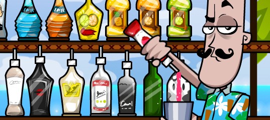 Bartender The Right Mix - All 10 Endings Game, All Reactions, Perfect Drink  (Crazy Flash Game) 