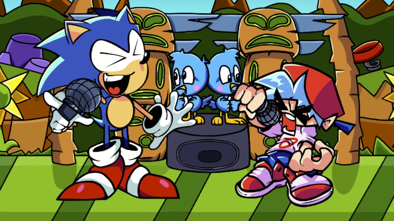 FNF: Sonic.exe and Sonic Sings Happy Mod - Play Online Free
