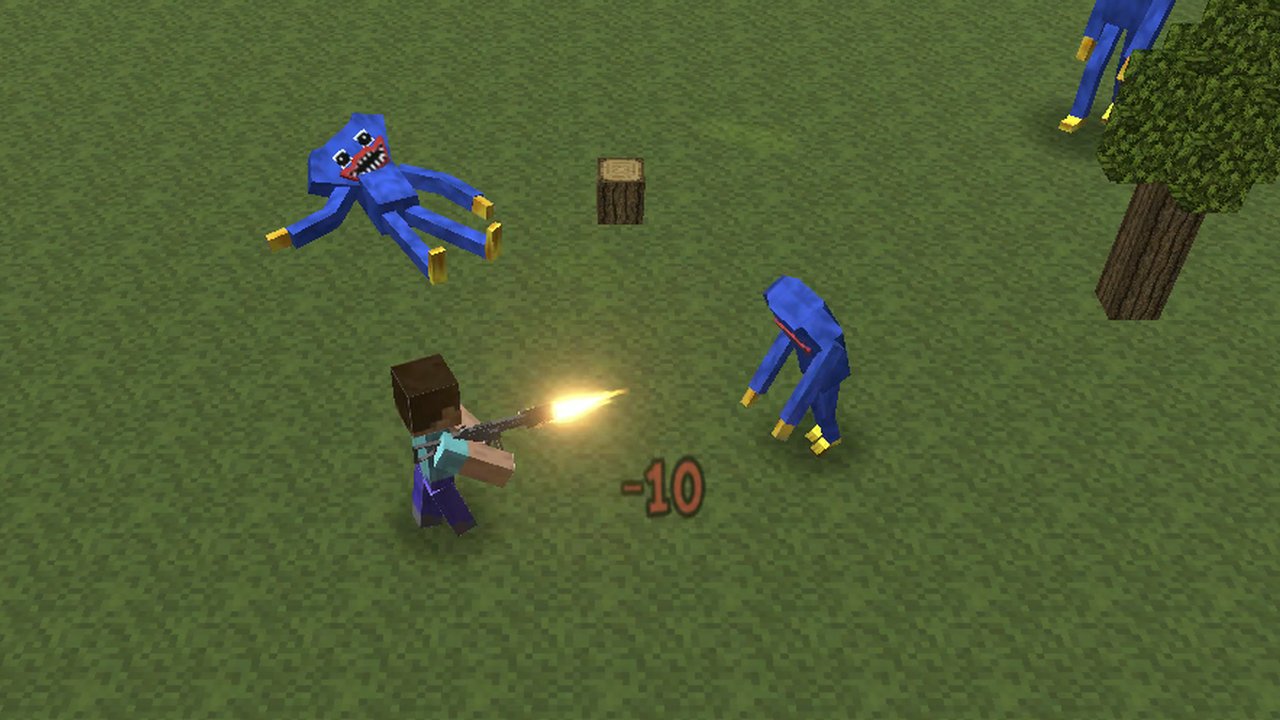 Minecraft Shooter Huggys Attack!